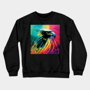 Bald Eagle in Striking Rainbow Colours Crewneck Sweatshirt